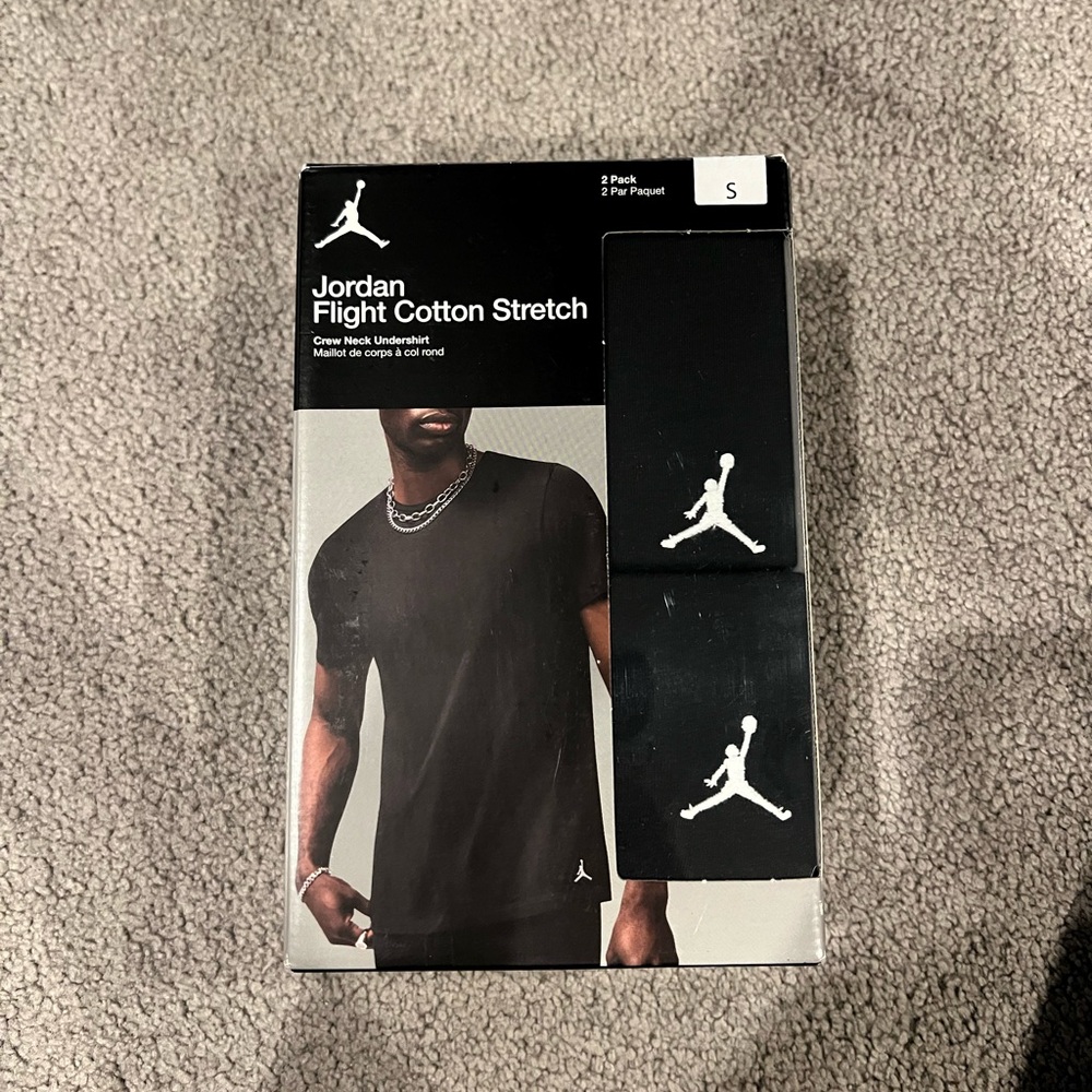 Jordan Black Crew Neck Undershirt 2-Pack